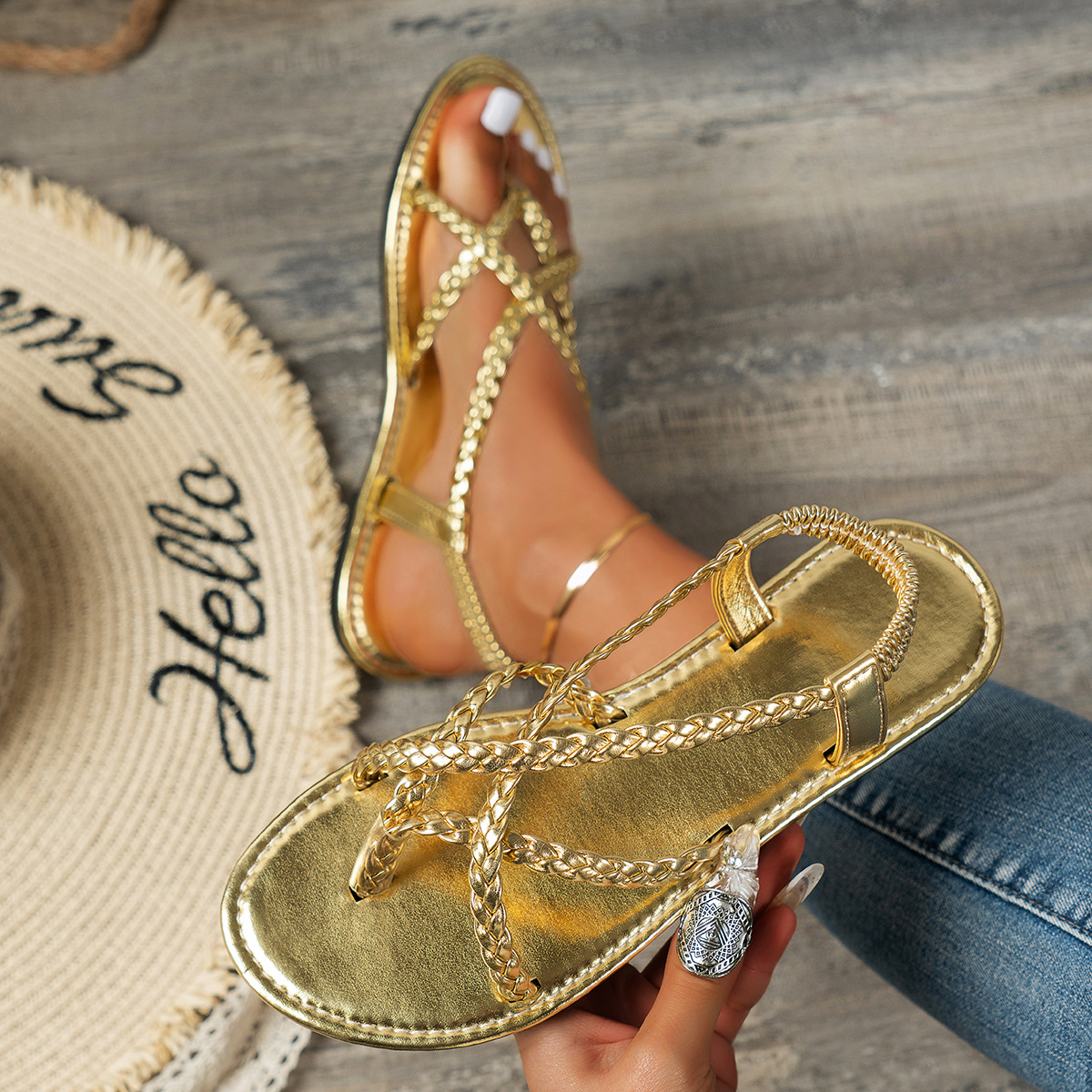 Wrap Ring Gold - 2026 New Fashion Women's Braided Flat