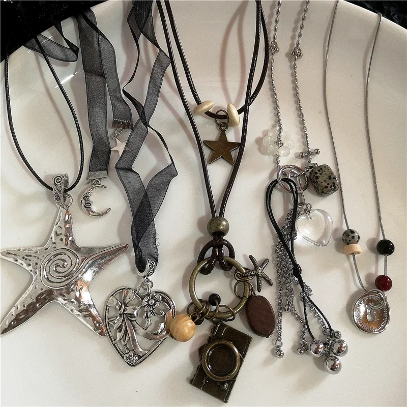 Women'S Accessories In The 90S - Punk Large Metal Starfish Heart Geometry