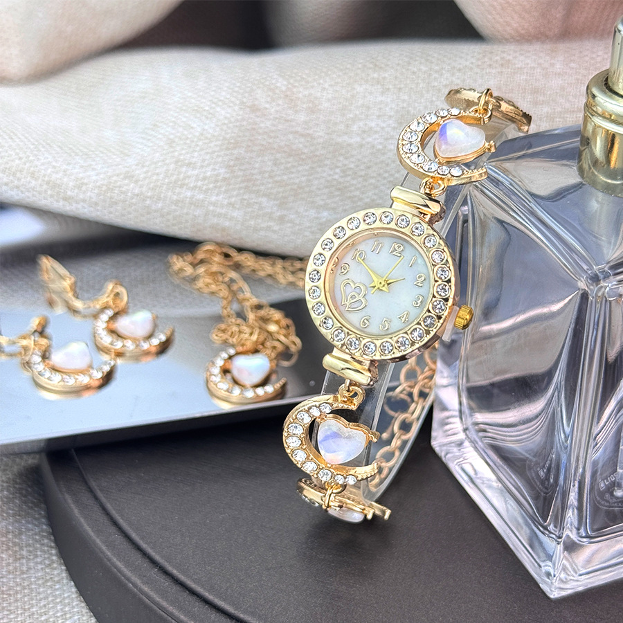 Women'S Accessories To Wear With Watch - 3pcs/set Vintage Love Moon Jewelry Set