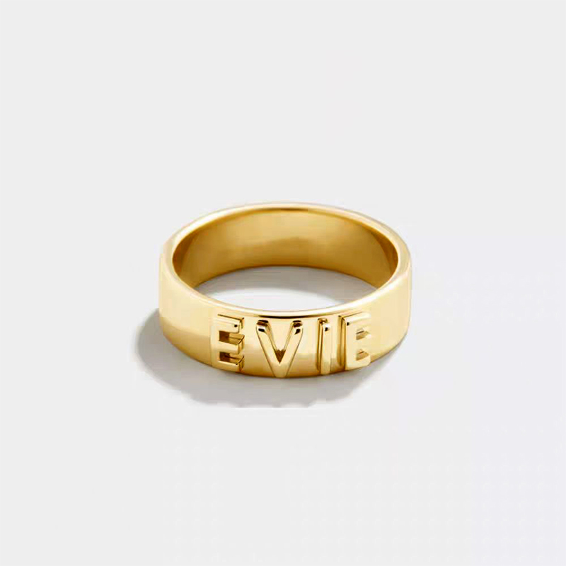 Wrap Ring Gold - Personalized Name Ring for Men Women