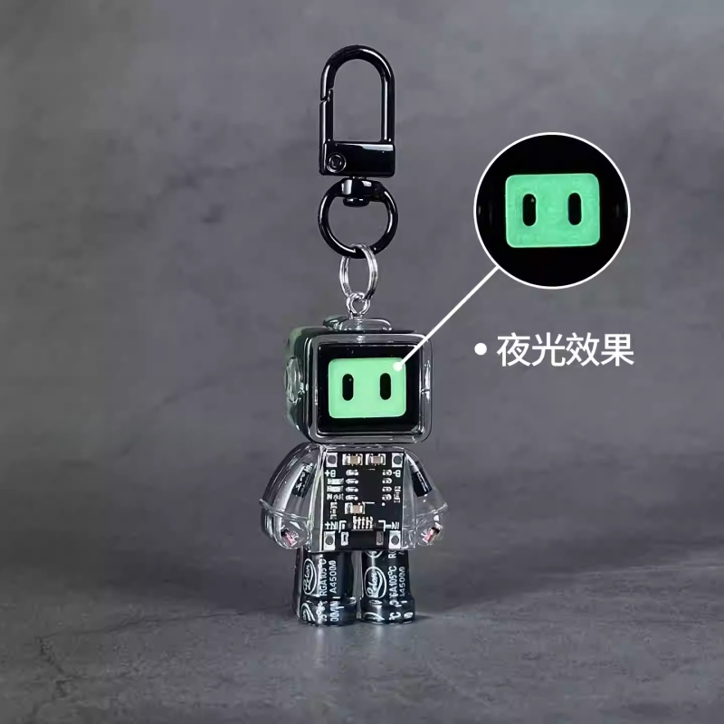Women Accessories Pack - New Luminous Robot Keychain, Bag Pendant,