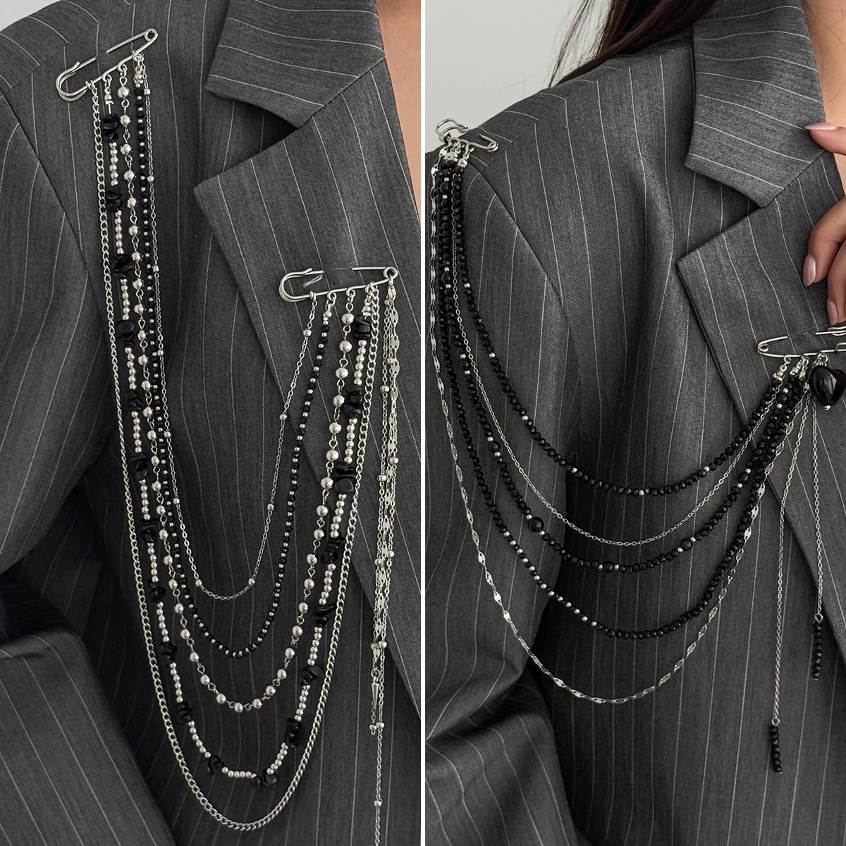 Punk Hip Hop Long Crystal Broo - Women'S Accessories avis et prix