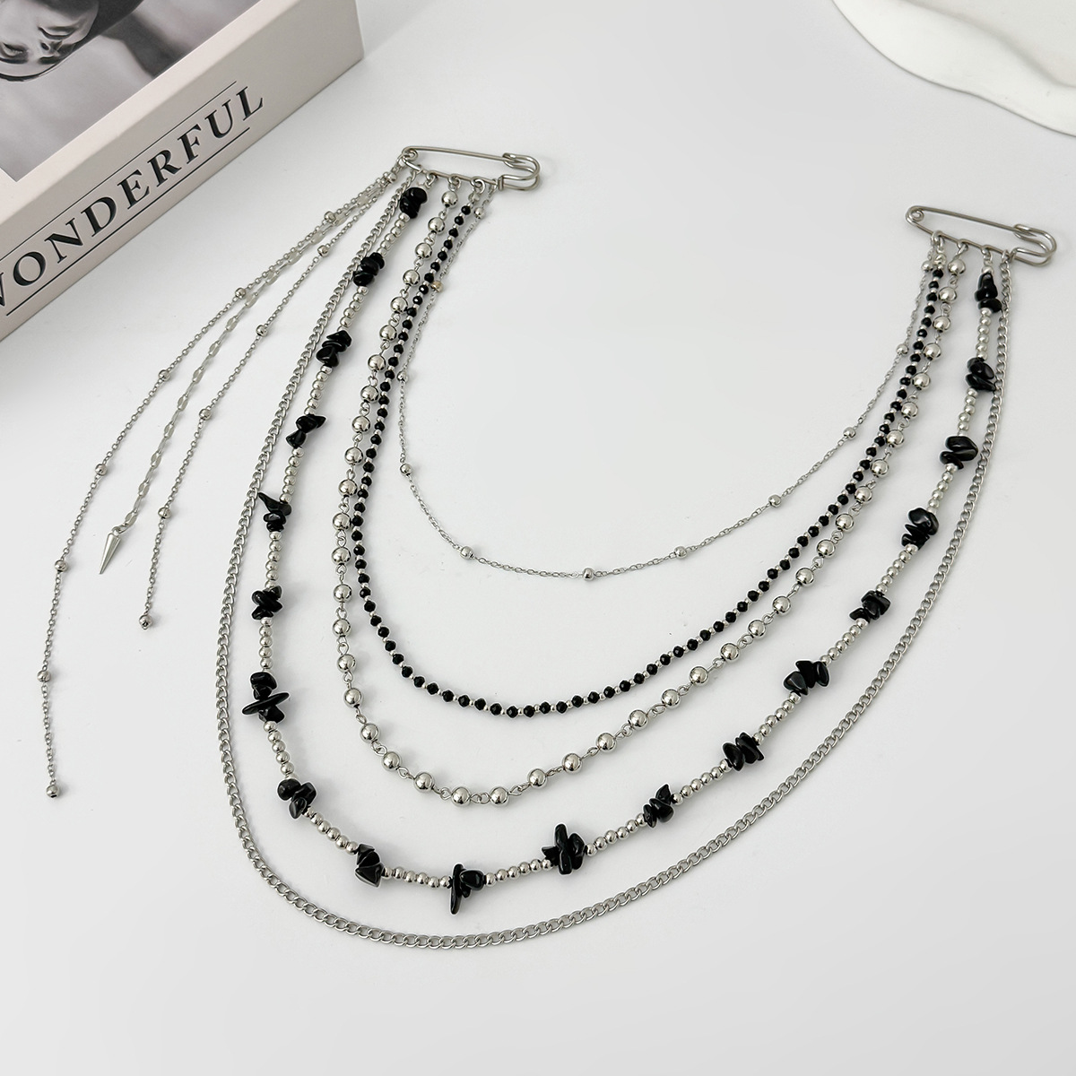 Punk Hip Hop Long Crystal Broo - Women'S Accessories avis et prix