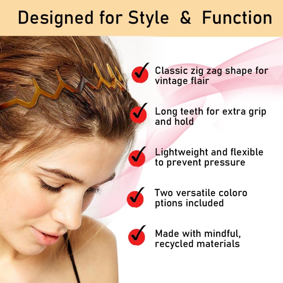 Zig Zag Headbands, Recycled Pl - Women'S Accessories In The 90S avis et prix