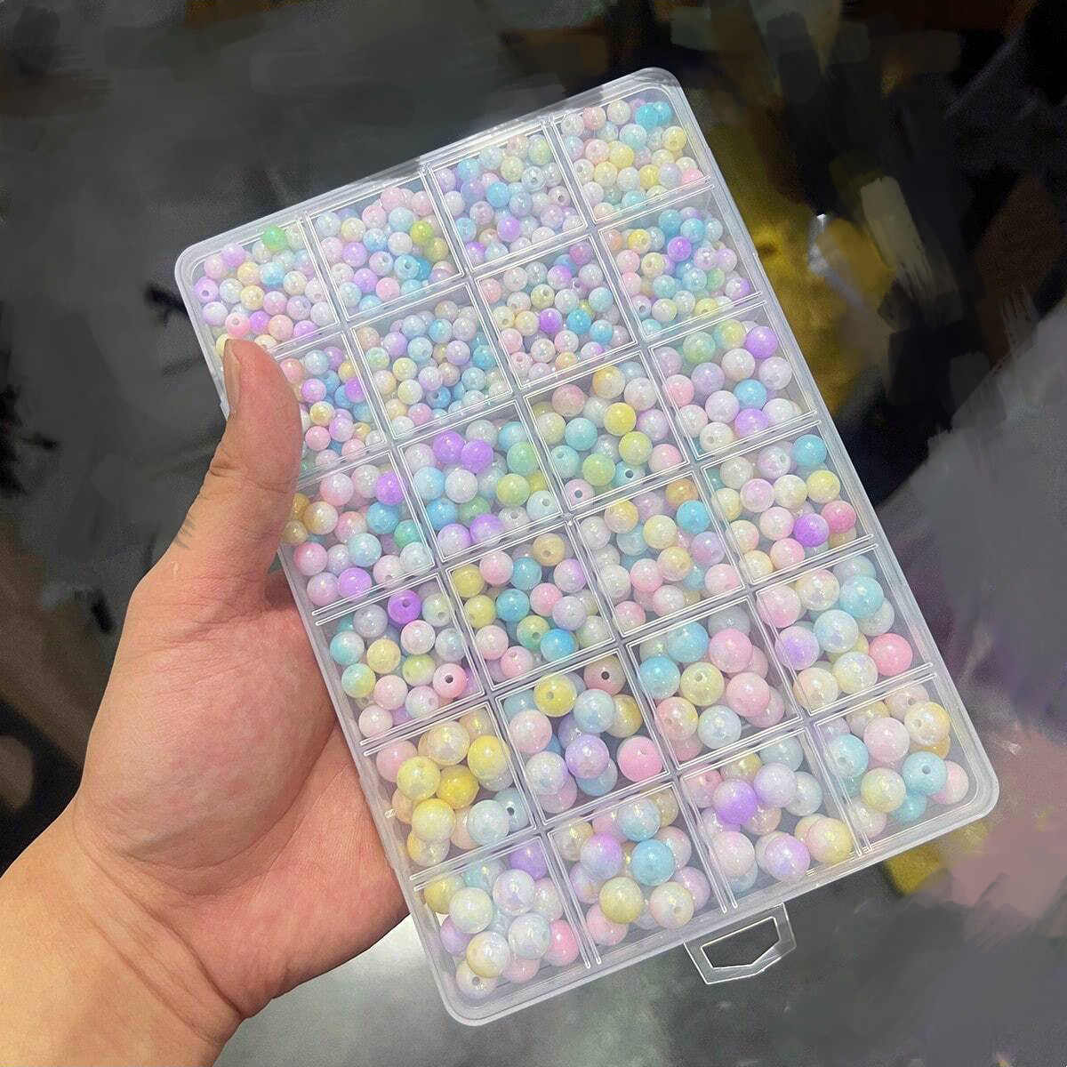 800pcs/24 grid set box 6mm/8mm - Women Accessories Box avis et prix