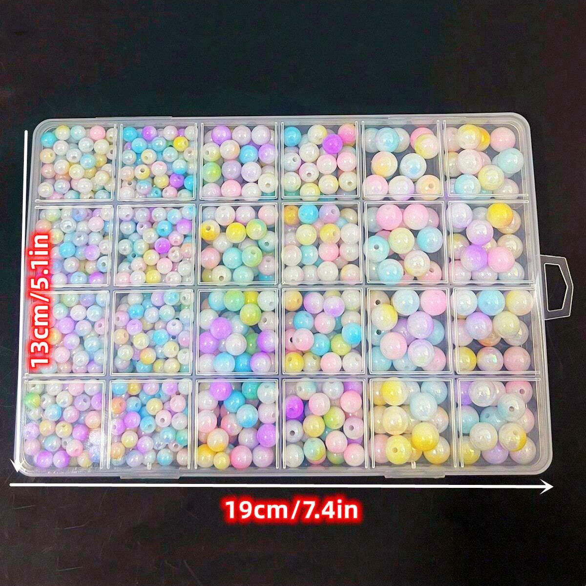 800pcs/24 grid set box 6mm/8mm - Women Accessories Box avis et prix