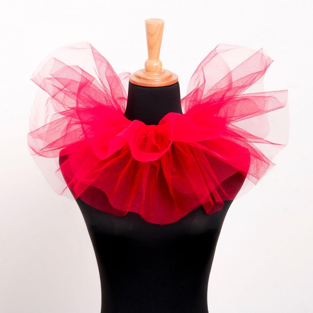 Removable Puffy Mesh Faux Coll - Women Accessories Business avis et prix