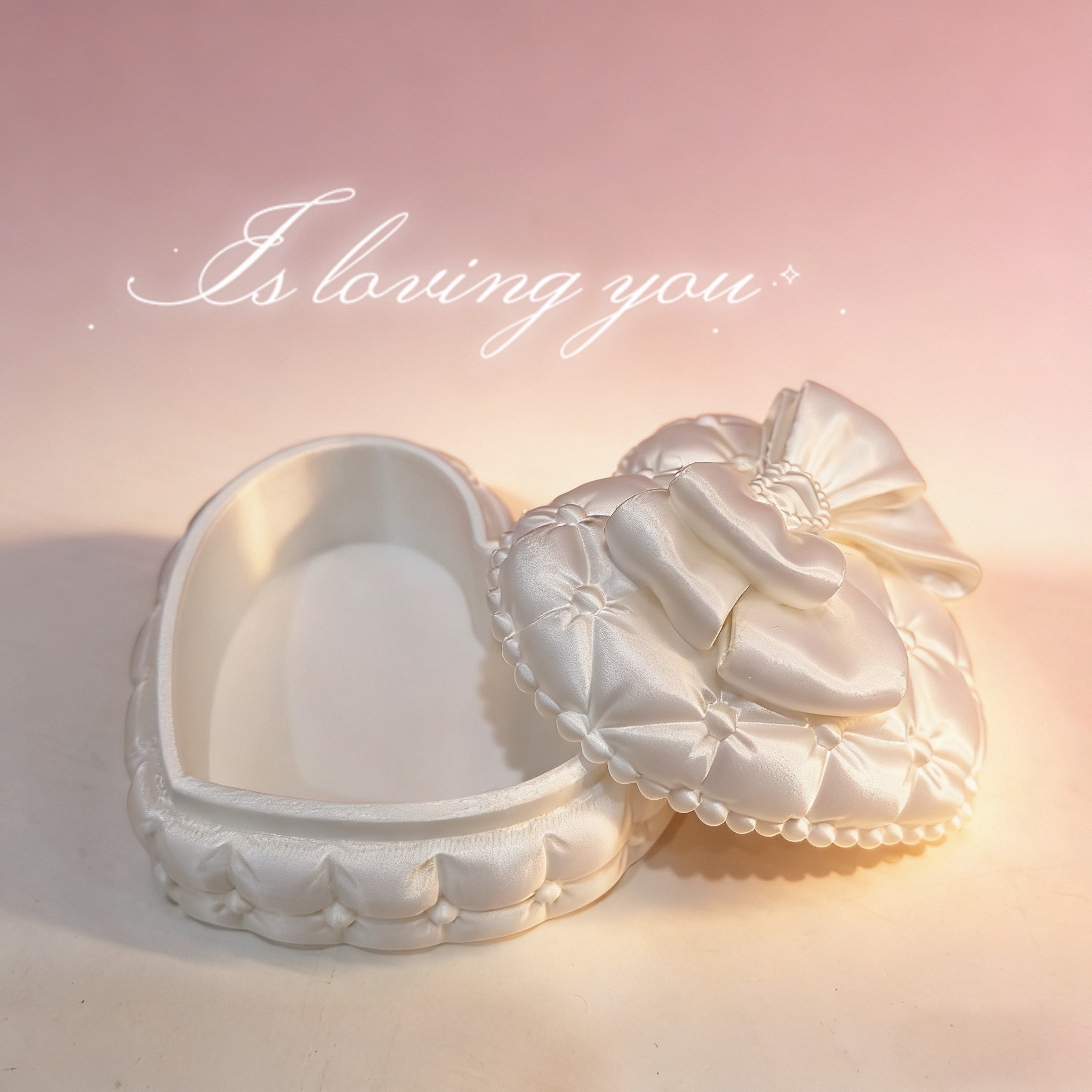 Silk Heart-Shaped Jewelry Box  - Women Accessories Box avis et prix