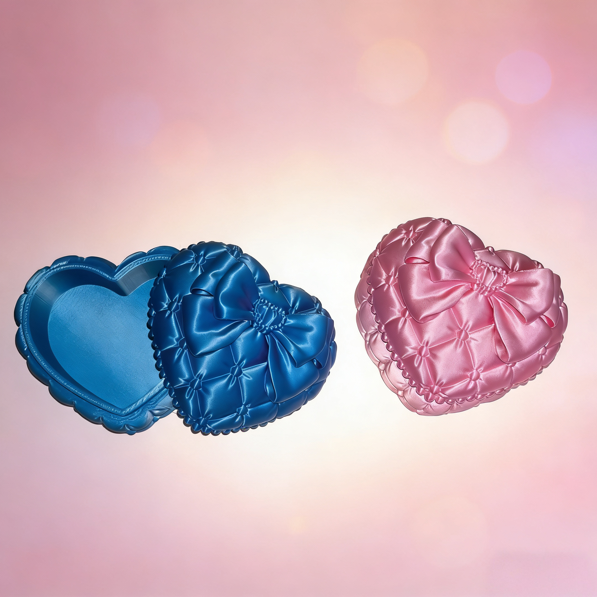 Silk Heart-Shaped Jewelry Box  - Women Accessories Box avis et prix