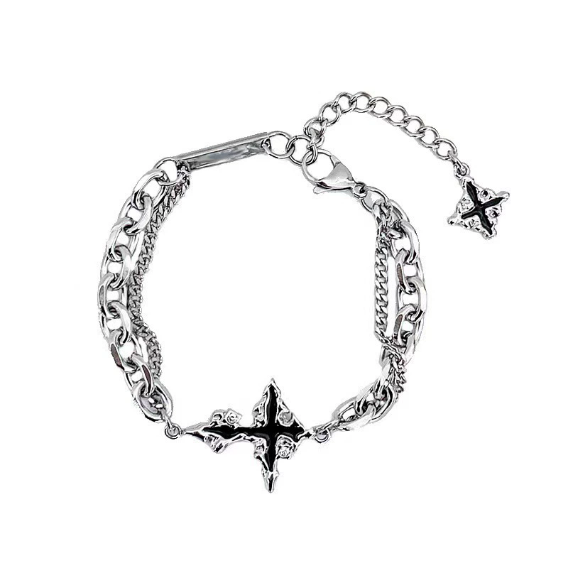 Punk Black Cross Pendant Chain - Women'S Accessories In The 90S avis et prix