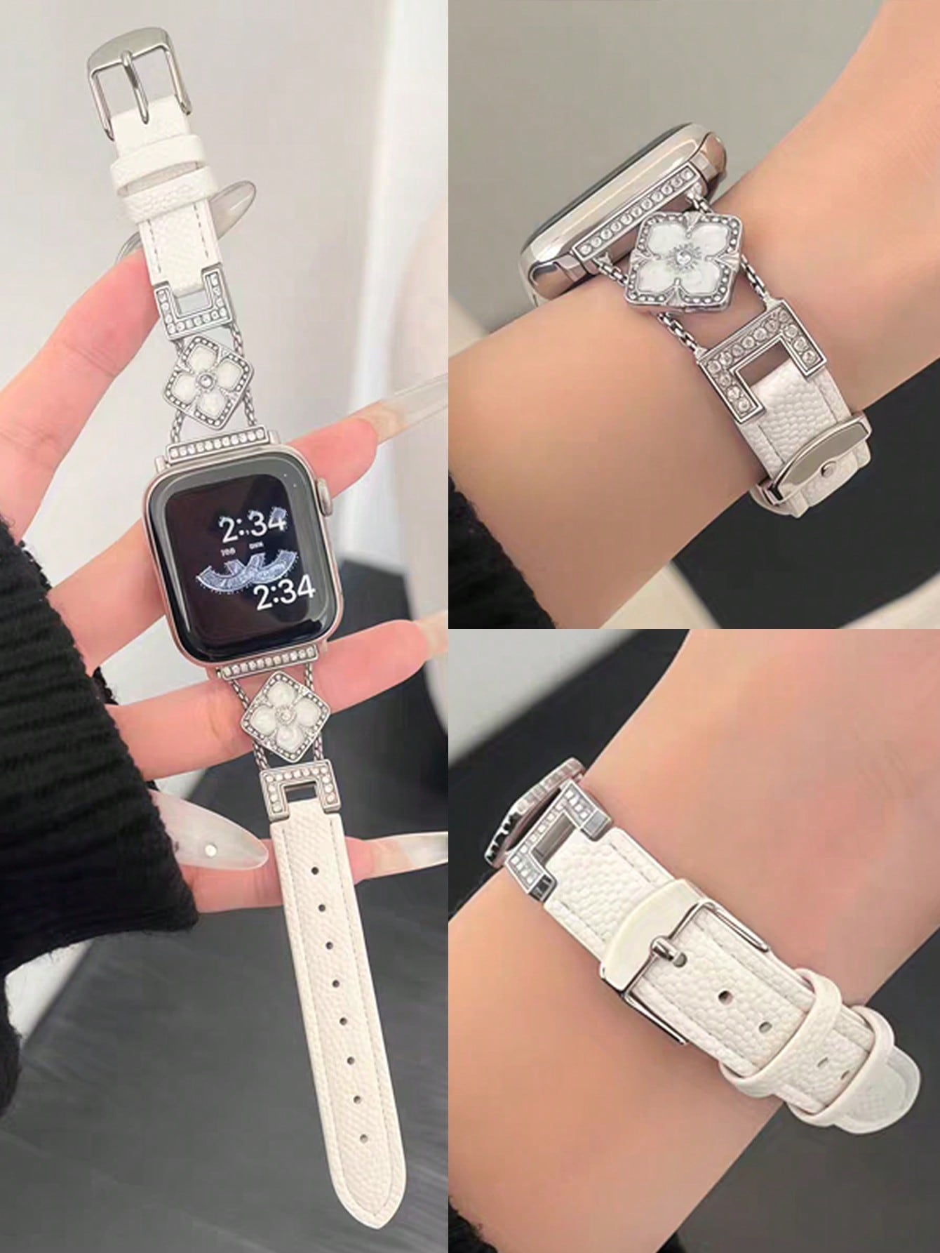 1pc New Women's White Genuine  - Women'S Accessories To Wear With Watch avis et prix