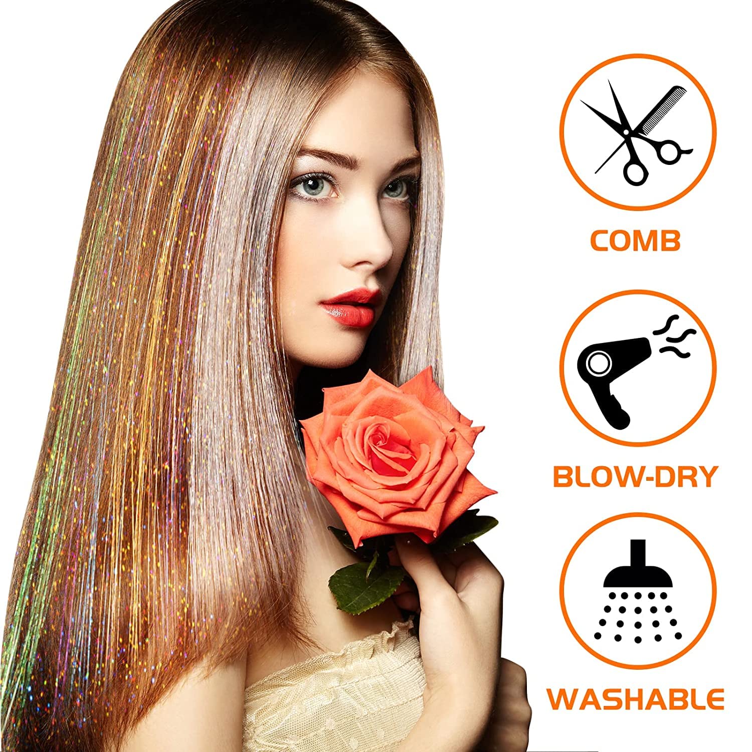 24 Inch Tinsel Hair Extensions - Women Accessories Pack avis et prix