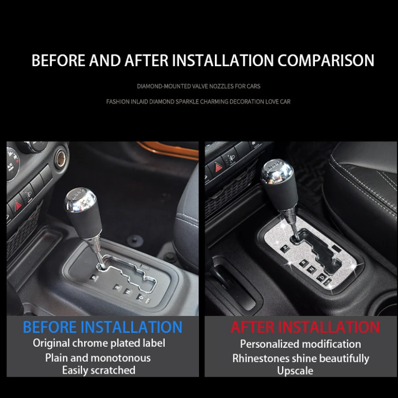 Bling Crystal Car Gear Shift B - Women'S Jeep Accessories avis et prix