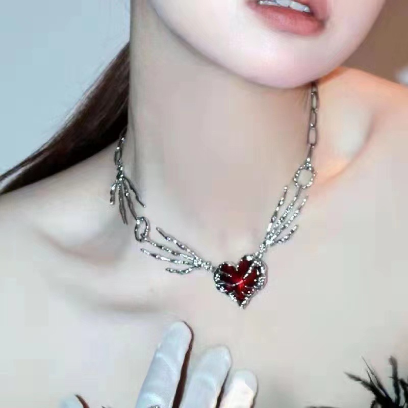Gothic Vintage Y2K Red Glass H - Women'S Accessories In The 90S avis et prix