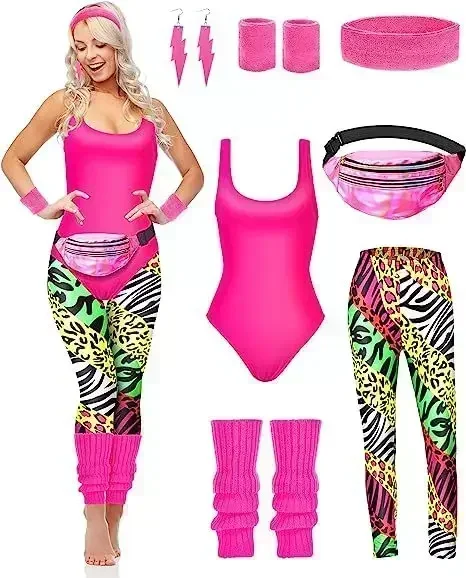 7 Pcs 80s Fancy Workout Costum - Women'S Accessories In The 90S avis et prix