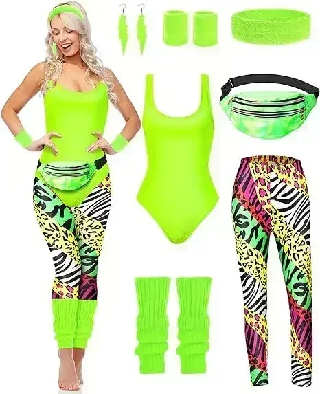 7 Pcs 80s Fancy Workout Costum - Women'S Accessories In The 90S avis et prix