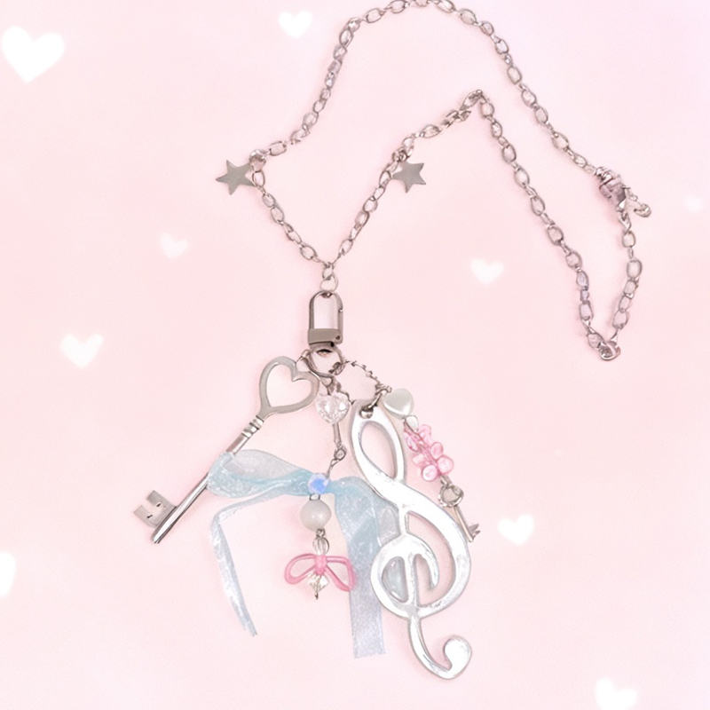 Y2K Jewelry Note Bear Bow Pend - Women'S Accessories In The 90S avis et prix