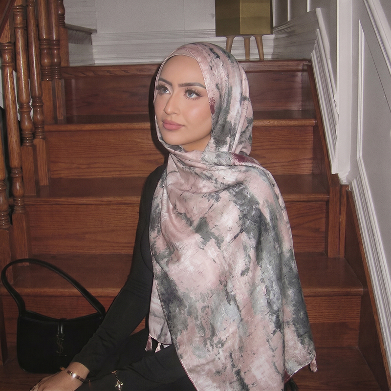 Ink Wash Print Tassel Hijab Sc - Women'S Accessories avis et prix