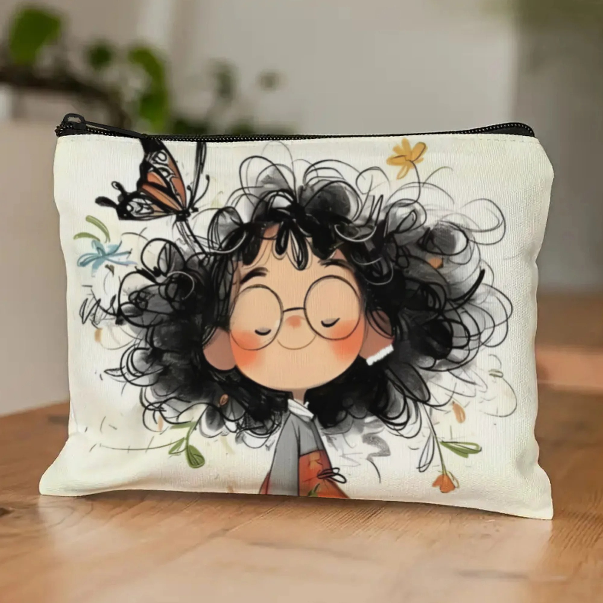 Cartoon Girl Makeup Bag Zipper - Women Accessories Box avis et prix