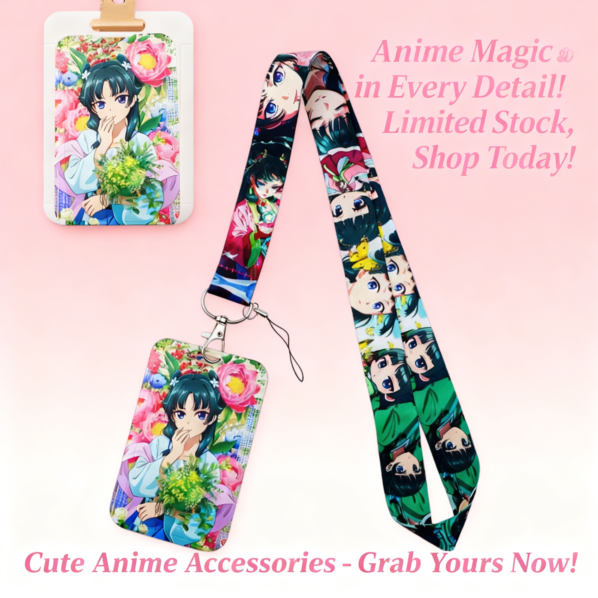 Cute Anime Girl Lanyard Neck S - Women Accessories Pack avis et prix