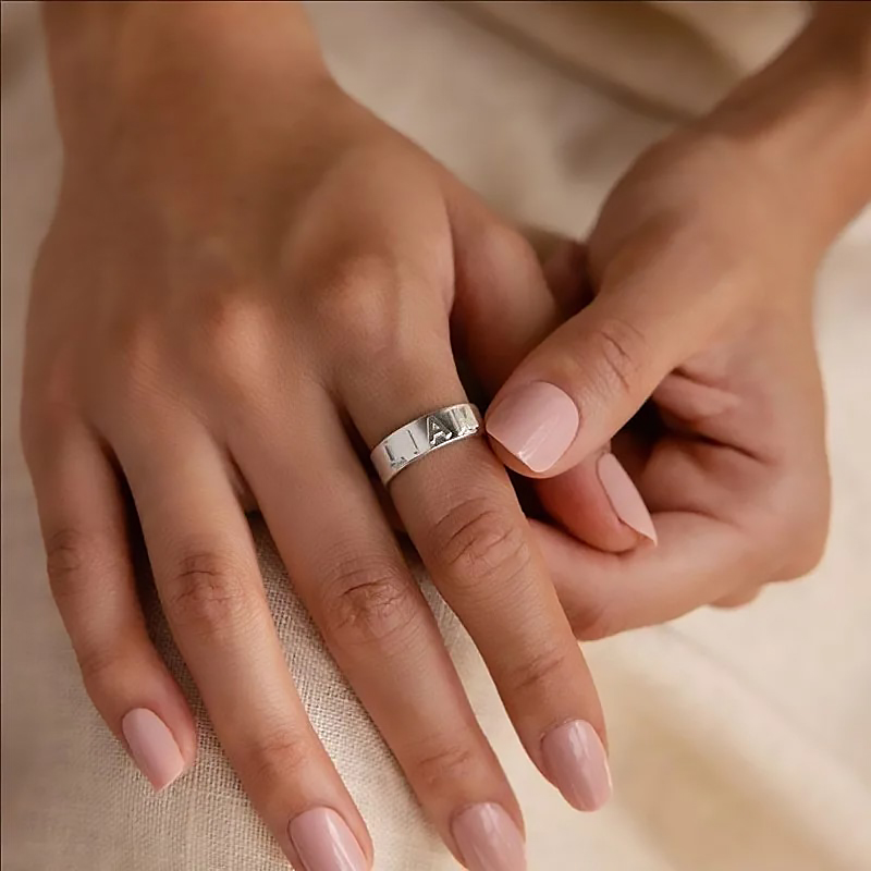 Personalized Name Ring for Men - Wrap Ring Gold avis et prix