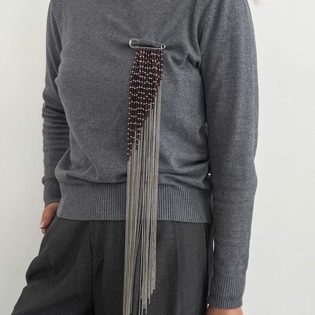 Silver Color Tassel Chain Broo - Women'S Accessories avis et prix
