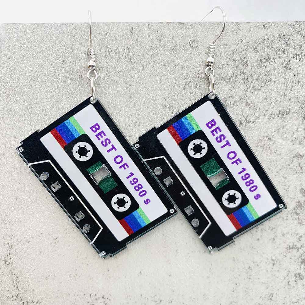 Vintage Cassette Tape Earrings - Women'S Accessories In The 90S avis et prix
