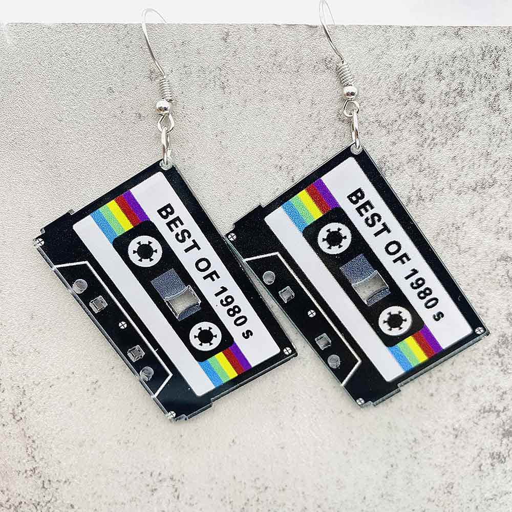 Vintage Cassette Tape Earrings - Women'S Accessories In The 90S avis et prix