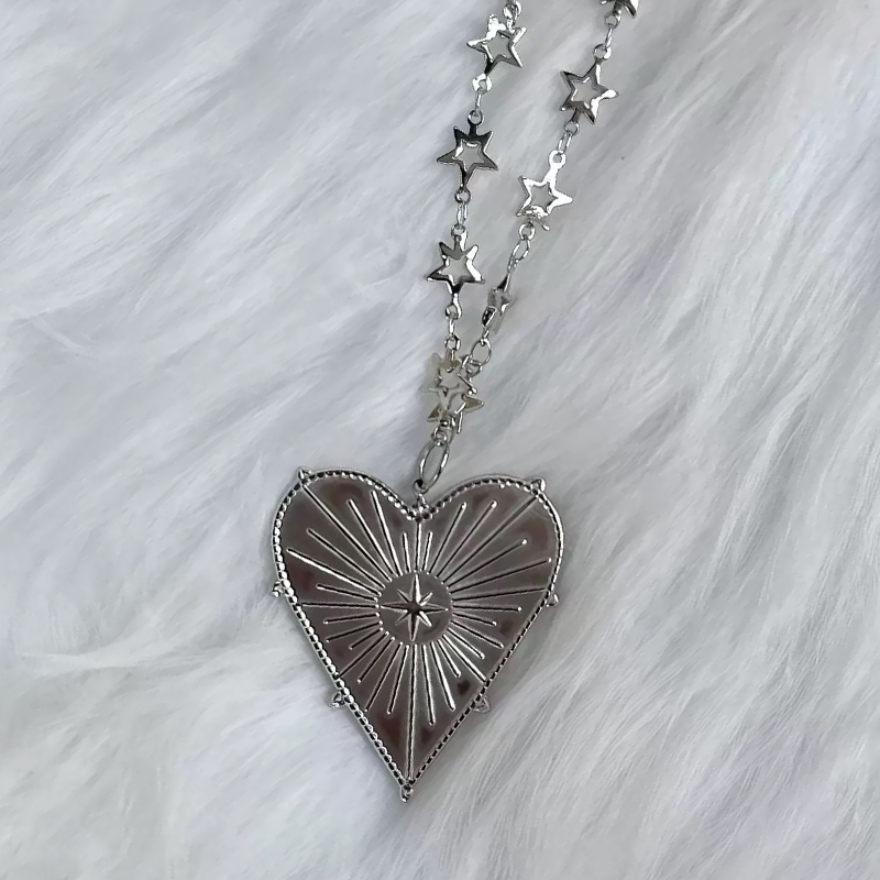 Y2K Jewelry Line Heart Cross P - Women'S Accessories In The 90S avis et prix