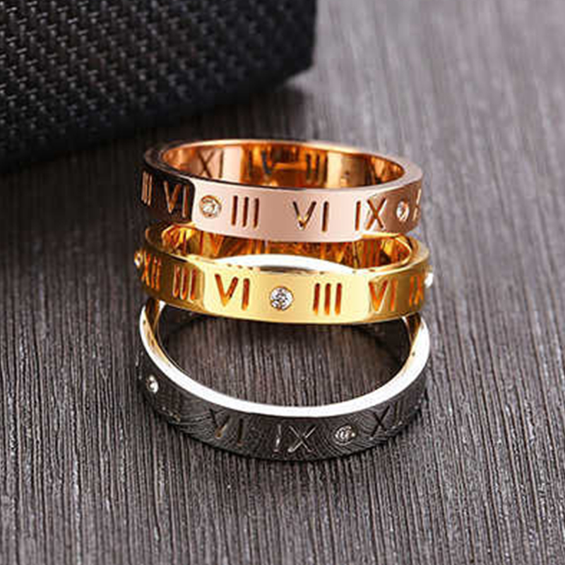 Hollow Roman Numeral Ring Stai - Wrap Ring Gold avis et prix