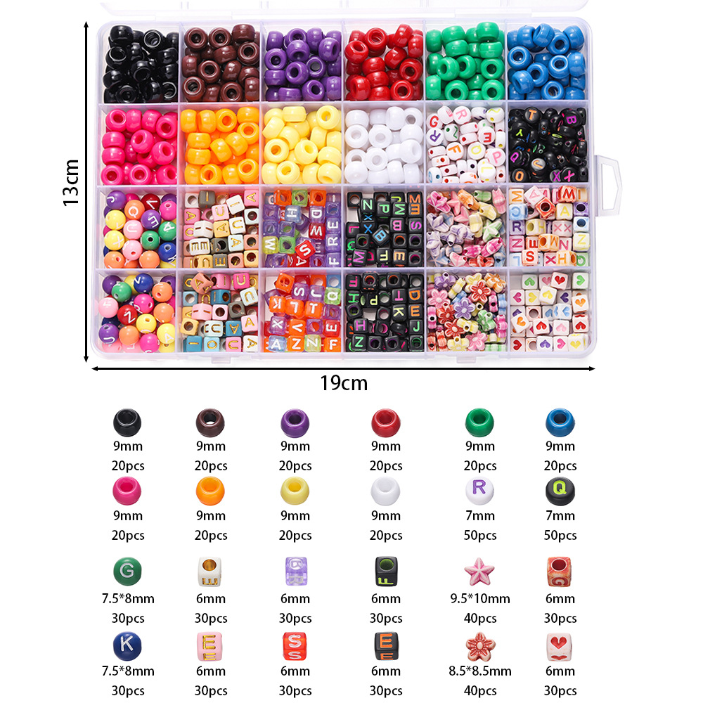 1 Box Colorful Acrylic Pony Be - Women Accessories Box avis et prix